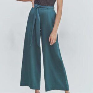 Ted Baker Forest Green Crepe Wide Leg Pants Size 4See Size Chart